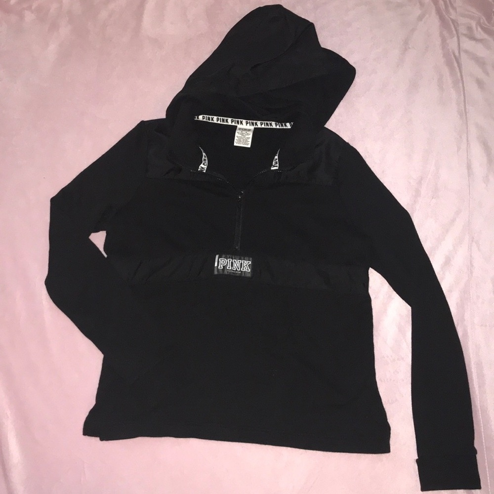 Victoria secret PINK half-zip, hooded pullover